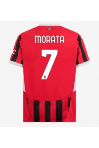 AC Milan Alvaro Morata #7 Voetbaltruitje Thuis tenue 2024-25 Korte Mouw